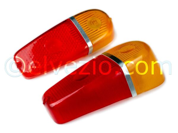 Tail Lights Plastic Covers for Fiat 600 1st Series 2nd Type.
