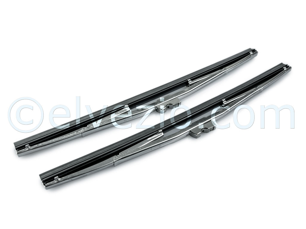 Windscreen Wipers Chromed Brushes – Small Spoon Fitting - Lenght 28,3  Centimetres - Elvezio