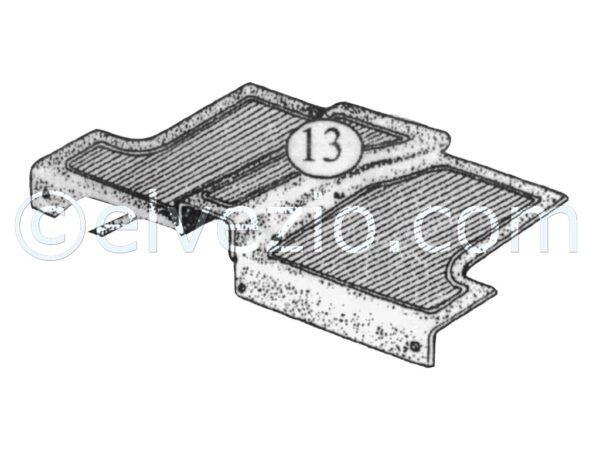 Tappeto 13 Pianale Posteriore per Fiat 600 Multipla.