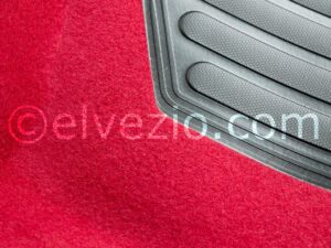 Tappeto preformato in moquette colore rosso Fiat 500 | N D F L R 