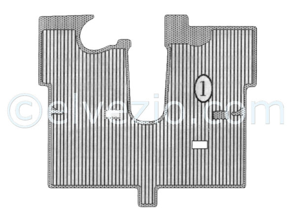 Tappeto 1 Zona Anteriore per Lancia Flavia Coupé 2000.