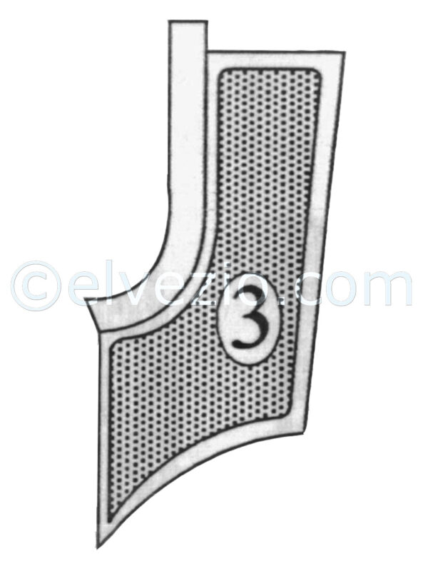 Tappeto 3 Passaruota Destro per Lancia Aprilia.