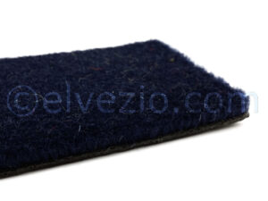 Moquette in Lana colore Blu Scuro - Base Sintetica