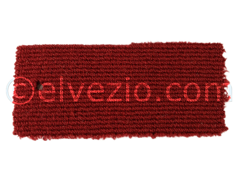 Moquette in Lana Bouclé colore Rosso Medio - Base Naturale - Elvezio