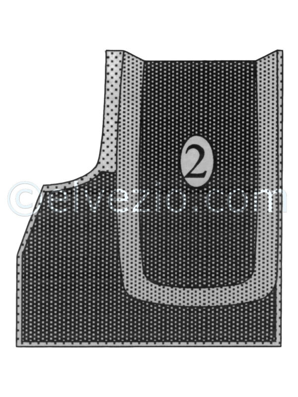 Front Left Side Rubber Mat #2 for Piaggio Vetturetta