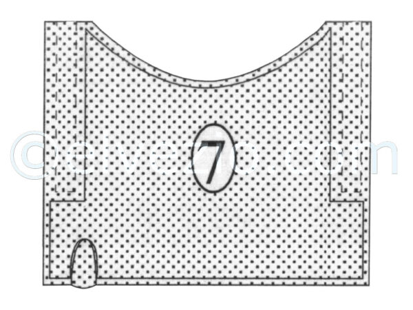 Rear Right Side Rubber Mat #7 for Piaggio Vetturetta